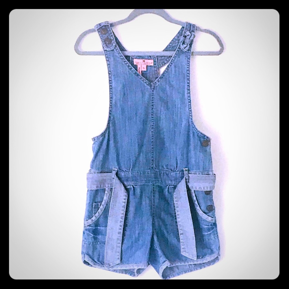 Juicy Couture, Girls Denim Overalls, 6